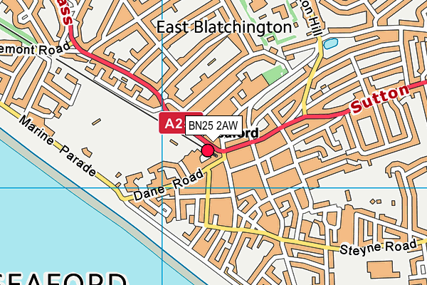 BN25 2AW map - OS VectorMap District (Ordnance Survey) BN25 2AW map - OS VectorMap District (Ordnance Survey)