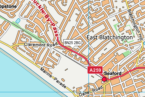 BN25 2BG map - OS VectorMap District (Ordnance Survey) BN25 2BG map - OS VectorMap District (Ordnance Survey)