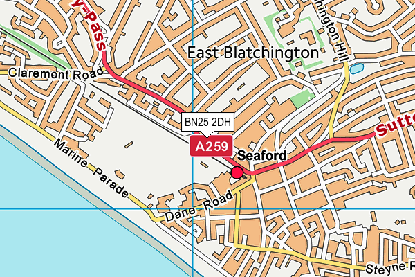 BN25 2DH map - OS VectorMap District (Ordnance Survey) BN25 2DH map - OS VectorMap District (Ordnance Survey)