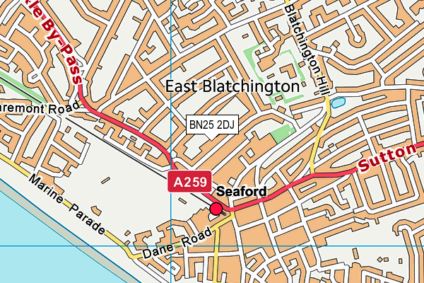 BN25 2DJ map - OS VectorMap District (Ordnance Survey) BN25 2DJ map - OS VectorMap District (Ordnance Survey)