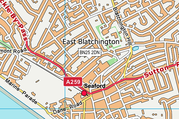 BN25 2DN map - OS VectorMap District (Ordnance Survey) BN25 2DN map - OS VectorMap District (Ordnance Survey)