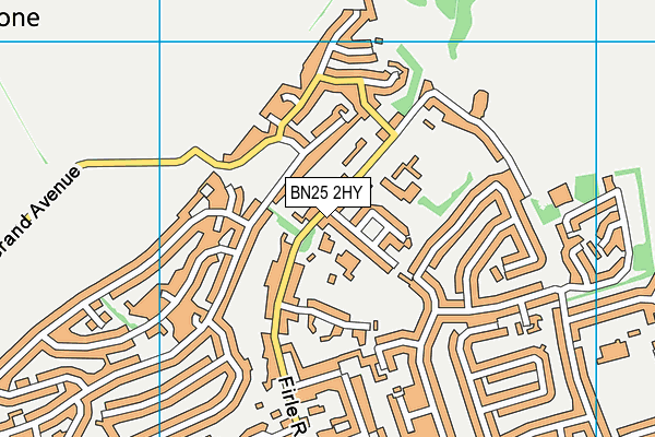 BN25 2HY map - OS VectorMap District (Ordnance Survey) BN25 2HY map - OS VectorMap District (Ordnance Survey)