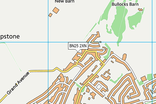 BN25 2XN map - OS VectorMap District (Ordnance Survey) BN25 2XN map - OS VectorMap District (Ordnance Survey)