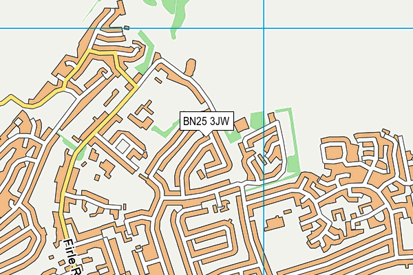 BN25 3JW map - OS VectorMap District (Ordnance Survey) BN25 3JW map - OS VectorMap District (Ordnance Survey)