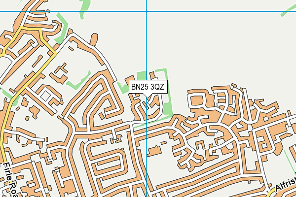 BN25 3QZ map - OS VectorMap District (Ordnance Survey) BN25 3QZ map - OS VectorMap District (Ordnance Survey)