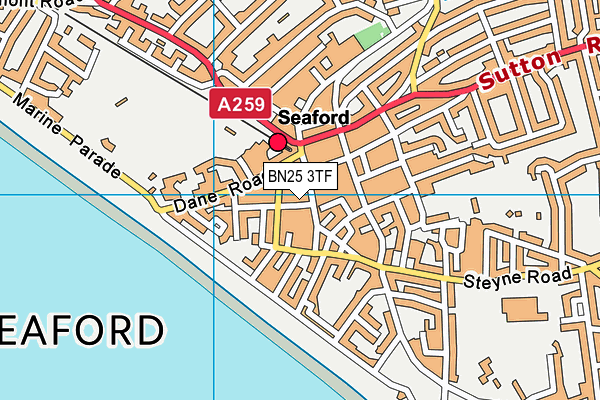 BN25 3TF map - OS VectorMap District (Ordnance Survey) BN25 3TF map - OS VectorMap District (Ordnance Survey)