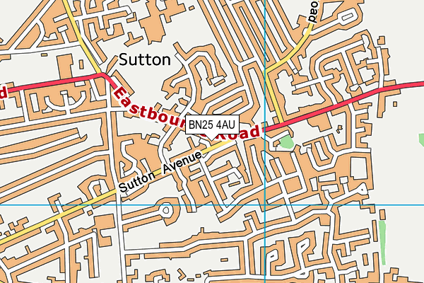 BN25 4AU map - OS VectorMap District (Ordnance Survey) BN25 4AU map - OS VectorMap District (Ordnance Survey)