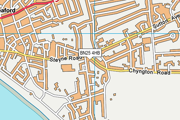 BN25 4HB map - OS VectorMap District (Ordnance Survey)