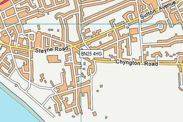 BN25 4HG map - OS VectorMap District (Ordnance Survey) BN25 4HG map - OS VectorMap District (Ordnance Survey)