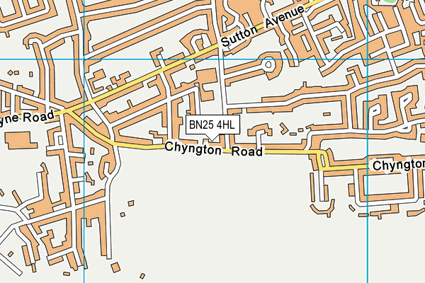 BN25 4HL map - OS VectorMap District (Ordnance Survey)
