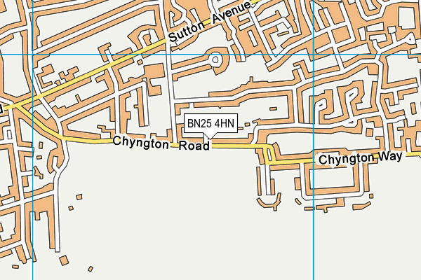 BN25 4HN map - OS VectorMap District (Ordnance Survey)