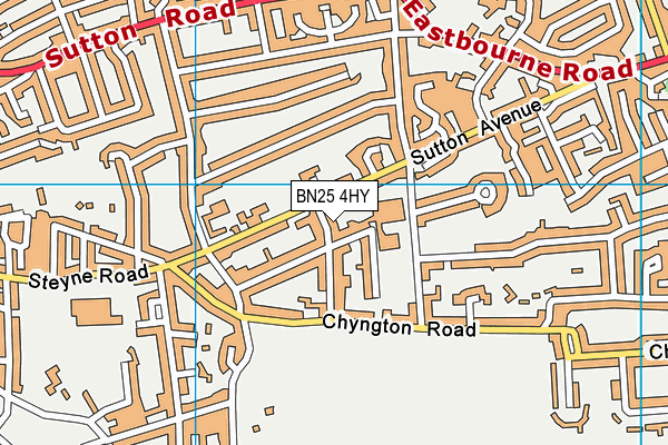 BN25 4HY map - OS VectorMap District (Ordnance Survey) BN25 4HY map - OS VectorMap District (Ordnance Survey)
