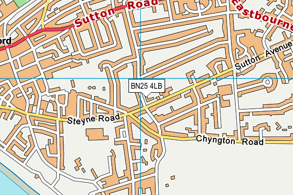 BN25 4LB map - OS VectorMap District (Ordnance Survey) BN25 4LB map - OS VectorMap District (Ordnance Survey)