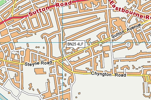 BN25 4LF map - OS VectorMap District (Ordnance Survey) BN25 4LF map - OS VectorMap District (Ordnance Survey)