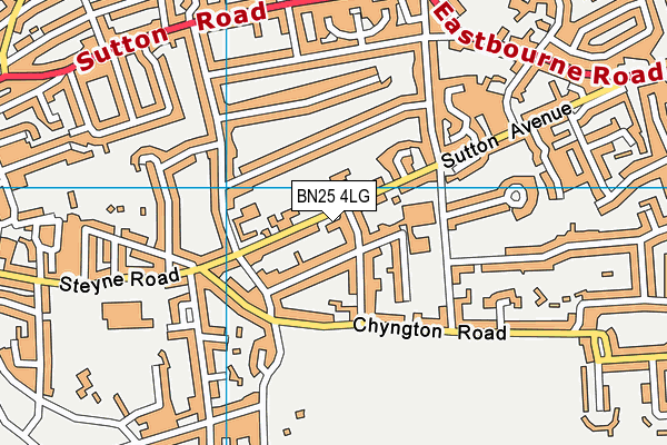 BN25 4LG map - OS VectorMap District (Ordnance Survey) BN25 4LG map - OS VectorMap District (Ordnance Survey)
