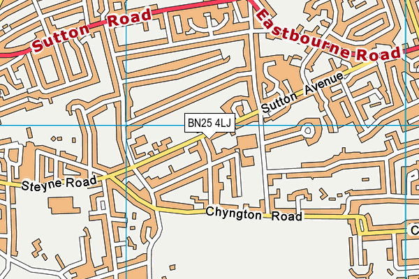 BN25 4LJ map - OS VectorMap District (Ordnance Survey) BN25 4LJ map - OS VectorMap District (Ordnance Survey)