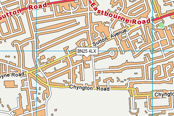 BN25 4LX map - OS VectorMap District (Ordnance Survey)