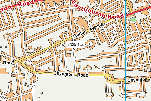 BN25 4LZ map - OS VectorMap District (Ordnance Survey)