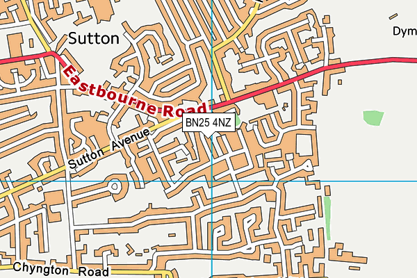 BN25 4NZ map - OS VectorMap District (Ordnance Survey) BN25 4NZ map - OS VectorMap District (Ordnance Survey)