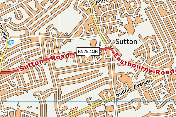 BN25 4QB map - OS VectorMap District (Ordnance Survey) BN25 4QB map - OS VectorMap District (Ordnance Survey)