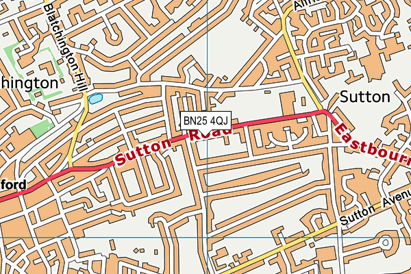 BN25 4QJ map - OS VectorMap District (Ordnance Survey) BN25 4QJ map - OS VectorMap District (Ordnance Survey)
