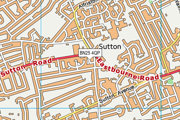BN25 4QP map - OS VectorMap District (Ordnance Survey) BN25 4QP map - OS VectorMap District (Ordnance Survey)