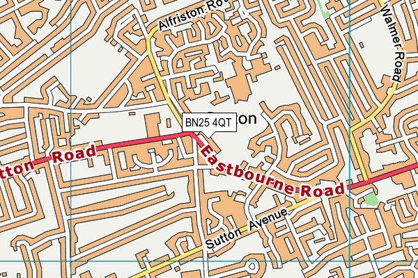 BN25 4QT map - OS VectorMap District (Ordnance Survey) BN25 4QT map - OS VectorMap District (Ordnance Survey)