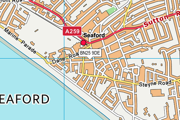 BN25 9DE map - OS VectorMap District (Ordnance Survey) BN25 9DE map - OS VectorMap District (Ordnance Survey)