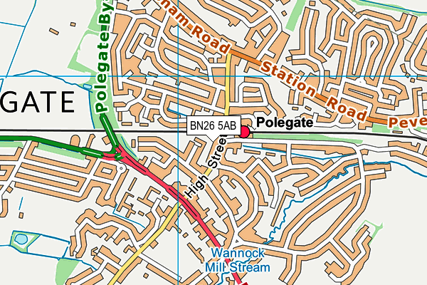 BN26 5AB map - OS VectorMap District (Ordnance Survey) BN26 5AB map - OS VectorMap District (Ordnance Survey)