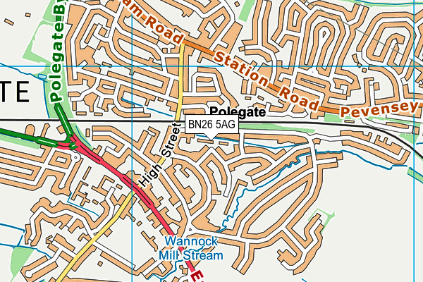 BN26 5AG map - OS VectorMap District (Ordnance Survey) BN26 5AG map - OS VectorMap District (Ordnance Survey)