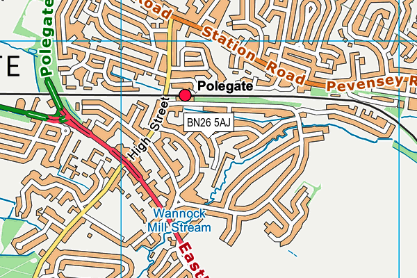 BN26 5AJ map - OS VectorMap District (Ordnance Survey) BN26 5AJ map - OS VectorMap District (Ordnance Survey)