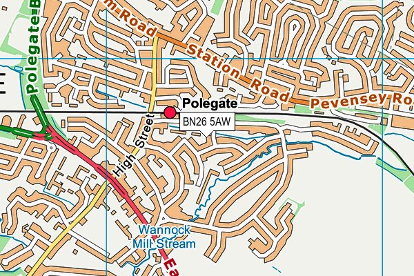 BN26 5AW map - OS VectorMap District (Ordnance Survey) BN26 5AW map - OS VectorMap District (Ordnance Survey)