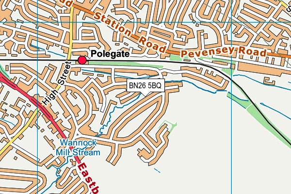 BN26 5BQ map - OS VectorMap District (Ordnance Survey)
