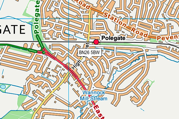 BN26 5BW map - OS VectorMap District (Ordnance Survey) BN26 5BW map - OS VectorMap District (Ordnance Survey)