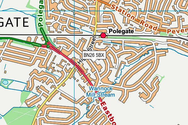 BN26 5BX map - OS VectorMap District (Ordnance Survey) BN26 5BX map - OS VectorMap District (Ordnance Survey)