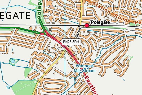 BN26 5DH map - OS VectorMap District (Ordnance Survey) BN26 5DH map - OS VectorMap District (Ordnance Survey)