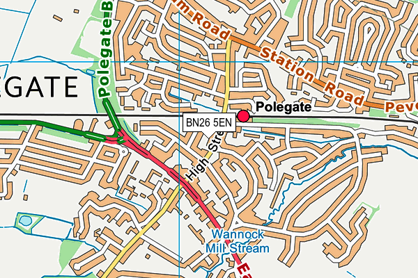 BN26 5EN map - OS VectorMap District (Ordnance Survey) BN26 5EN map - OS VectorMap District (Ordnance Survey)