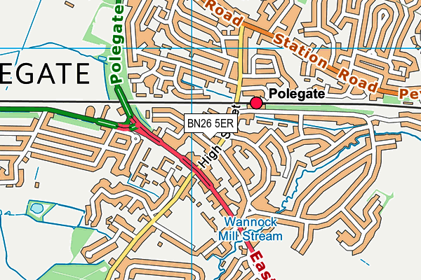 BN26 5ER map - OS VectorMap District (Ordnance Survey) BN26 5ER map - OS VectorMap District (Ordnance Survey)