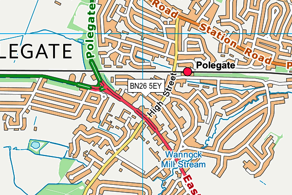 BN26 5EY map - OS VectorMap District (Ordnance Survey) BN26 5EY map - OS VectorMap District (Ordnance Survey)