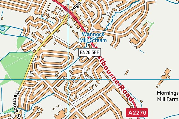 BN26 5FF map - OS VectorMap District (Ordnance Survey) BN26 5FF map - OS VectorMap District (Ordnance Survey)