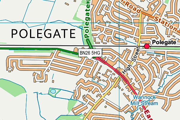 BN26 5HG map - OS VectorMap District (Ordnance Survey)