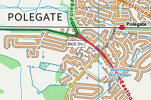 BN26 5HJ map - OS VectorMap District (Ordnance Survey) BN26 5HJ map - OS VectorMap District (Ordnance Survey)