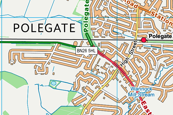 BN26 5HL map - OS VectorMap District (Ordnance Survey) BN26 5HL map - OS VectorMap District (Ordnance Survey)