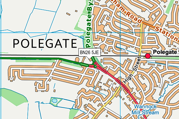 BN26 5JE map - OS VectorMap District (Ordnance Survey) BN26 5JE map - OS VectorMap District (Ordnance Survey)