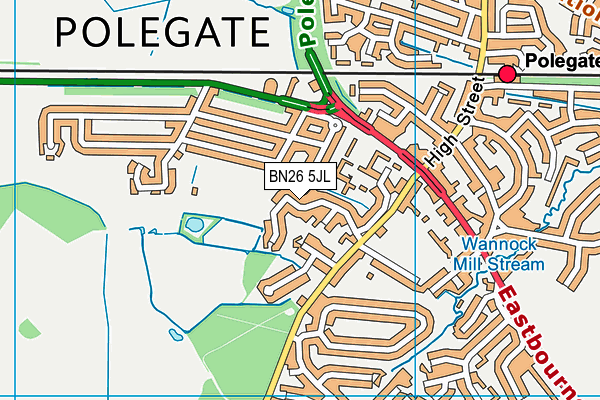 BN26 5JL map - OS VectorMap District (Ordnance Survey) BN26 5JL map - OS VectorMap District (Ordnance Survey)
