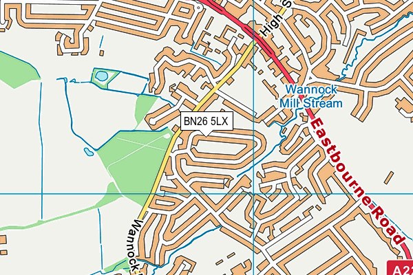 BN26 5LX map - OS VectorMap District (Ordnance Survey) BN26 5LX map - OS VectorMap District (Ordnance Survey)