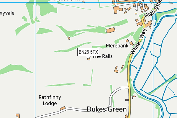 BN26 5TX map - OS VectorMap District (Ordnance Survey)
