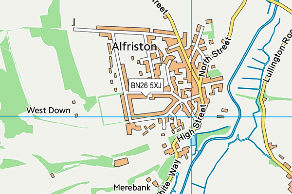 BN26 5XJ map - OS VectorMap District (Ordnance Survey)