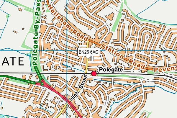 BN26 6AG map - OS VectorMap District (Ordnance Survey) BN26 6AG map - OS VectorMap District (Ordnance Survey)