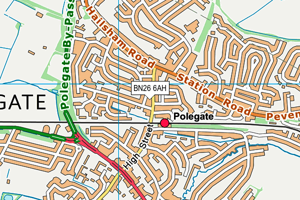 BN26 6AH map - OS VectorMap District (Ordnance Survey) BN26 6AH map - OS VectorMap District (Ordnance Survey)
